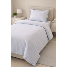 RS Grup Çelik Eşya Rumi Cotton Tek Kişilik Nevresim Takımı 160X220 cm %100 Pamuk Çizgili Otel Tipi