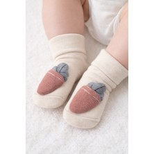 Greenmoon Figürlü Bebek Çorap %100 Pamuk Kaydırmaz Taban