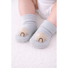 Greenmoon Figürlü Bebek Çorap %100 Pamuk Kaydırmaz Taban