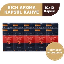 Tchibo Davidoff Rich Aroma Espresso Kapsül Kahve 10X10 Adet - Nespesso Uyumludur
