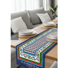 HM Polisaj Lalenin Nakışlı Sofrası Dijital Baskılı Runner Kumaş 40X140CM