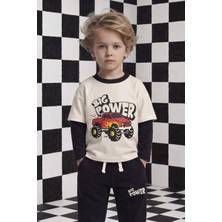 DeFacto Oversize Geniş Kalıp Bisiklet Yaka Baskılı Uzun Kollu Tişört Erkek Bebek G6134A526SP