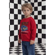 DeFacto Bisiklet Yaka Baskılı Sweatshirt Erkek Bebek G6139A526SP