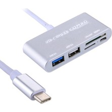 Powermaster USB Type C To Otg Combo USB 3.0 Hub+Kart Okuyucu