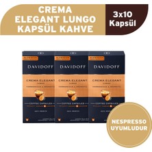 Tchibo Davidoff Crema Elegant Lungo Kapsül Kahve 3X10 Adet - Nespesso Uyumludur