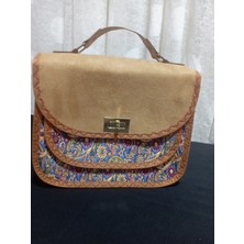 Öykücanbu Otantik Süet & Terme Kumaş Kadın Omuz Çantası