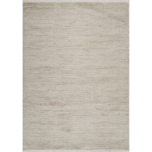 Akbel Halı Lorenda Lo 8422 Bej - Yumuşak Dokulu, Spor Desenli, Antibakteriyel & Kaymaz Saçaklı Halı