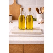 Natural Krem Mermer Mutfak Organizeri & Yağlık Sirkelik Altlığı - Dekoratif Sunum Tepsisi