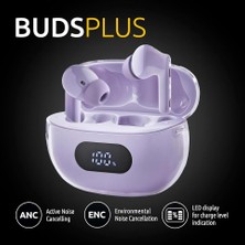 Intenso Budsplus Gerçek Kablosuz Kulaklık Mor T310AE Anc Bluetooth 5.4