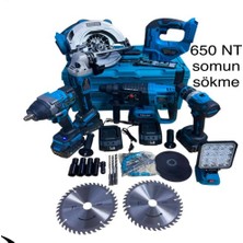 Hsgl HKT1115  36V 7 Li Set  Akülü Somun Sökme  Spiral  Hilti  Matkap  Dekupaj  LED Işık  Sunta Kesme