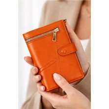 Sannora Bags Kadın Siyah Fermuarlı Cüzdan – Çok Kartlıklı, Para Bölmeli, Şık ve Kullanışlı Orta Cüzdan