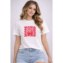 herkesemoda  Baskı Detaylı Basic T-Shirt