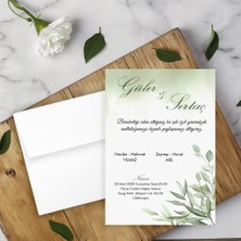 Seyhan Davetiye Beyaz Zarflı Davetiye Düğün - Nişan - Kına - Nikah (500ADET)