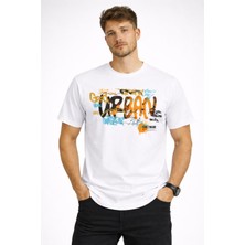 herkesemoda Good Urban Yazı Detaylı Basic T-Shirt