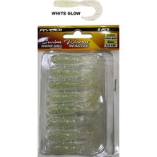 Ryuji Swim Worm 5.5cm 1.5gr Kokulu Lrf Silikon Yem 8 Adet White Glow