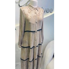 Qül Exclusive Fırfırlı Elbise