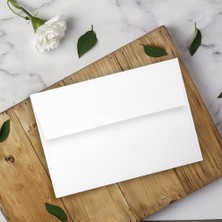 Seyhan Davetiye Beyaz Zarflı Davetiye Düğün - Nişan - Kına - Nikah (500ADET)