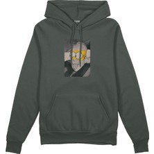 The Lucid Lab Albert Einstein / Homer Simpson Oversize Hoodie - Antrasit