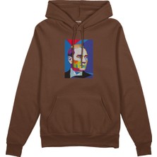 The Lucid Lab Atatürk Pop Art Oversize Hoodie - Kahverengi