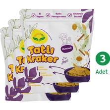 Trend Food Glutensiz, Şekersiz (Hurma)Tatlı Matchalı Tereyağlı Doğal Kraker | 75 G x 3 Adet | Sağlıklı Atıştırmalık (Cips)
