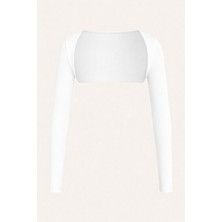 Tarz Cool Kadın Uzun Kollu Crop Bolero Bluz – Esnek Kumaş, Şık ve Modern Tasarım