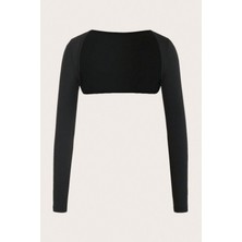 Tarz Cool Kadın Uzun Kollu Crop Bolero Bluz – Esnek Kumaş, Şık ve Modern Tasarım