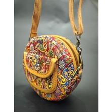 Elizi By Sevim EliziBySevim Etnik Esintili Yuvarlak Bohem Omuz ve Çapraz Çanta