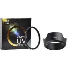 Canon Rf 24-50 mm F4.5-6.3 Is Stm Lens Için 58 mm Xs-Pro Slim Koruyucu Uv Filtre + EW-63C Parasoley