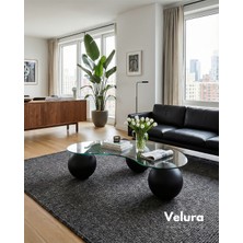 Velura Home & Living Modern Orta Sehpa & Cam Sehpa & Küre Sehpa & Top Sehpa - Siyah