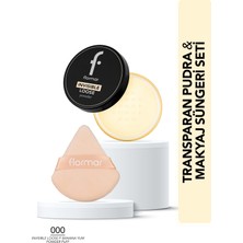 Flormar Invisible Loose Banana Transparan Pudra & Makyaj Süngeri Seti