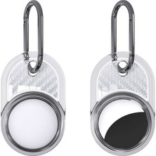 ​zore Airtag 05 Uyumlu Silikon Anahtarlık-Beyaz