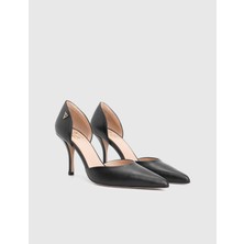 İLVİ Melina Hakiki Deri Siyah Kadın Topuklu Ayakkabı