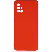 Giz Story Galaxy A71 Kılıf Gzst Mara Laaakan Kapak-Kırmızı