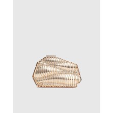 İLVİ Beline Taşlı Altın Renk Kadın El Çantası