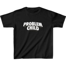 Indispensablely Uni̇sex Çocuk Baskili T-Shi̇rt - Si̇yah