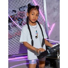 Indispensablely Çocuk Uni̇sex Baskili T-Shi̇rt - Beyaz