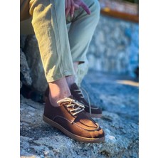 Indispensablely Kb-X5 Kuback Kahve Süet Bağcikli Günlük Erkek Ayakkabi