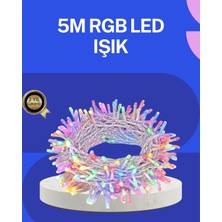 Indispensablely 5 Metre Şeffaf Kablo LED Peri Işığı 50 Ampullü Dekoratif LED