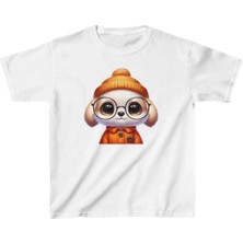 Indispensablely Uni̇sex Çocuk Baskili T-Shi̇rt - Beyaz