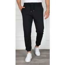Indispensablely Erkek Jogger Eşofman Alti Rahat Kalip, Cepli̇, Lasti̇kli̇ Paça, Günlük Spor Pantolon - Si̇yah