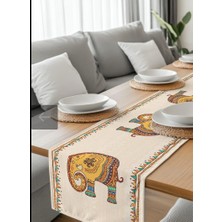 HM Polisaj Bohem Fil Seremonisi Dijital Baskılı Runner Kumaş 40*140CM