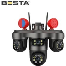 Sylar 3 Mp + 3mp + 3mp 3 Kameralı Wifi Kablosuz Güvenlik Kamerası BS-55W