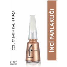 Flormar Pearly Yarı Transparan & Parlak Bitişli Sedefli Oje (PL387 Vintage Gold) 8682536109956