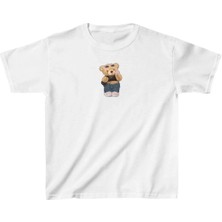 Indispensablely Uni̇sex Çocuk Baskili T-Shi̇rt - Beyaz