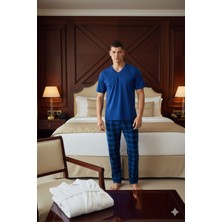 Kly Yeni Sezon Büyük Beden V.yaka Lüx Tasarım Pijama Takımı