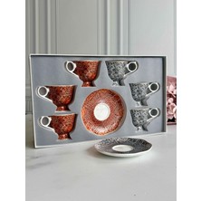 Mikasa Moor Porselen Türk Kahvesi Fincan Takımı Croco 6 Kişilik 12 Parça