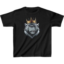 Indispensablely Uni̇sex Çocuk Baskili T-Shi̇rt - Si̇yah