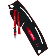 Tusba Market Hyundai Accent Yumurta Kasa Nakışlı Göğüs Torpido Halısı (1996-2000) & Hyundai Oto Ayna Askısı & Tampon Dili