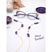 Optic Plus Doğal Mor Taşlı Gözlük Ipi / Zinciri