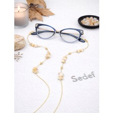 Optic Plus Doğal Beyaz Ay Taşlı Gözlük Ipi / Zinciri